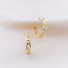 Women's Fashion CZ Hoop Earring