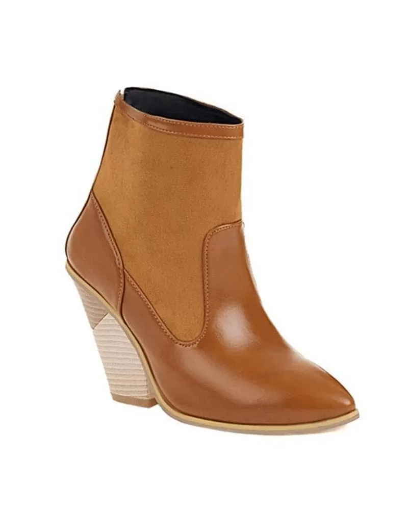 Women's Fashion Split Joint Zipper Boots