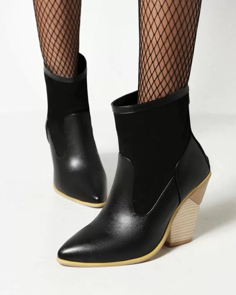 Women's Fashion Split Joint Zipper Boots