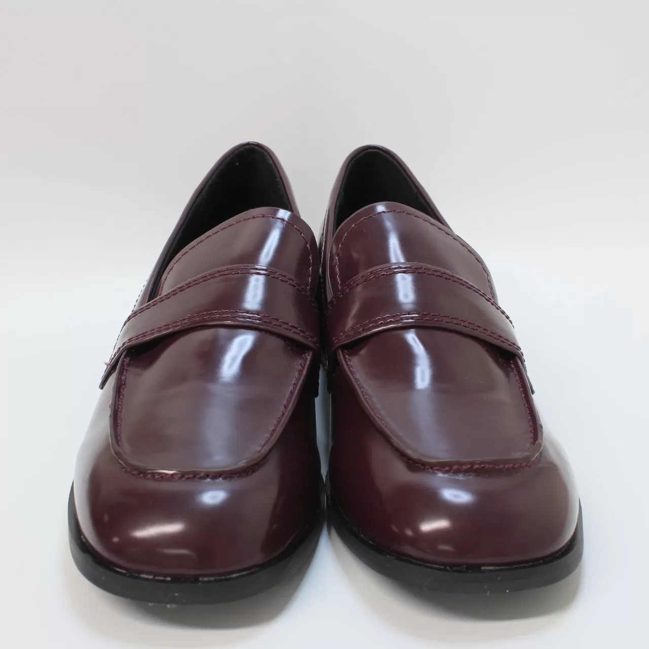 Womens Office Framed Loafers Burgundy