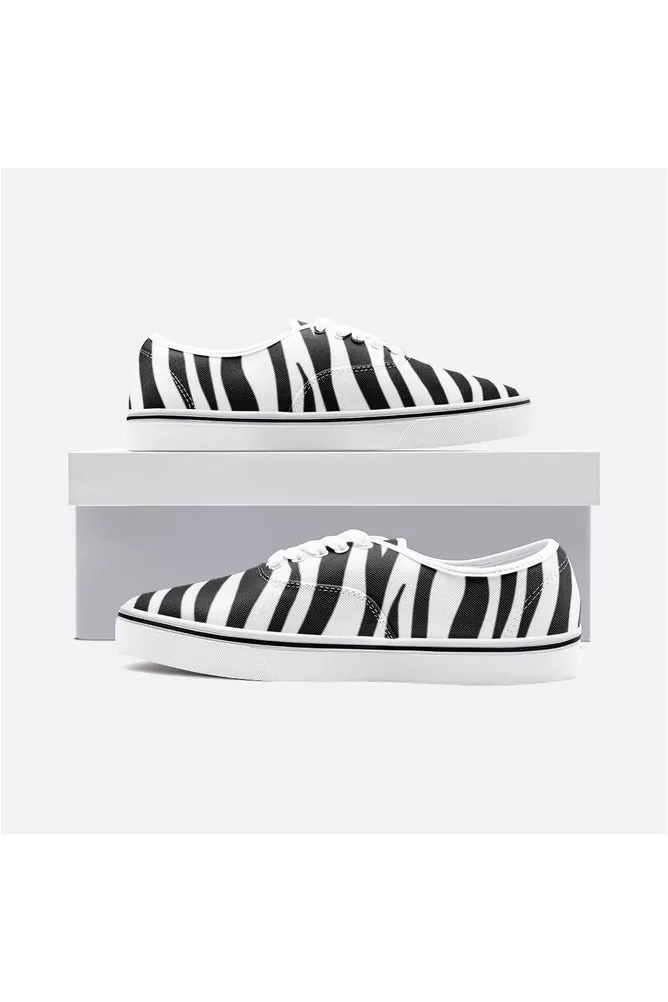 Zebra Print Unisex Canvas Sneakers