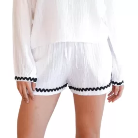 Ziggy Shorts - White/Black